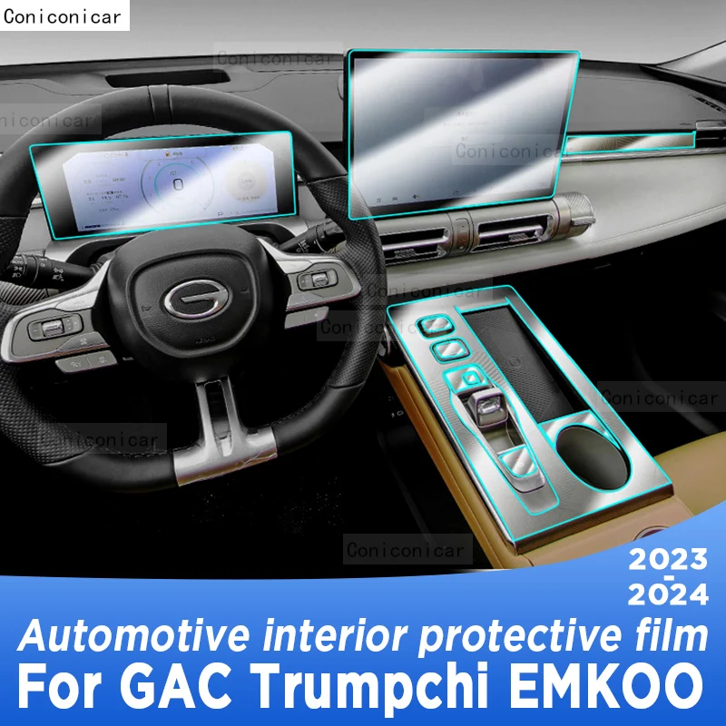 

For GAC Trumpchi EMKOO 2023 2024 Gearbox Panel Navigation Screen Automotive Interior TPU Protective Film Cover Anti-Scratch