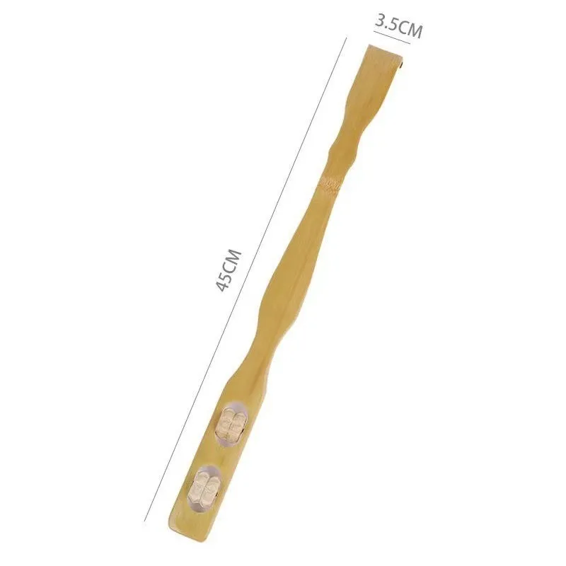 Natural Bamboo Back Scratcher With Massage Rollers, Practical Household Back Scratching & Massage Tool for Daily Use image 6