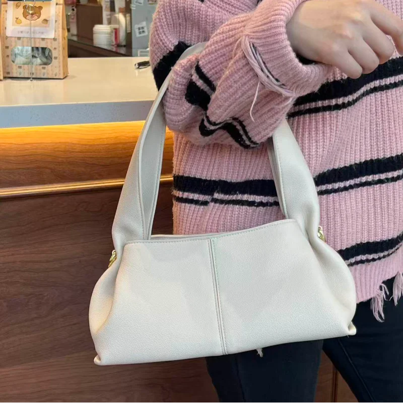 

Женская кожаная сумка через плечо French Clouds: легкая, высококачественная, универсальная, с плиссированным дизайном, для повседневного использования