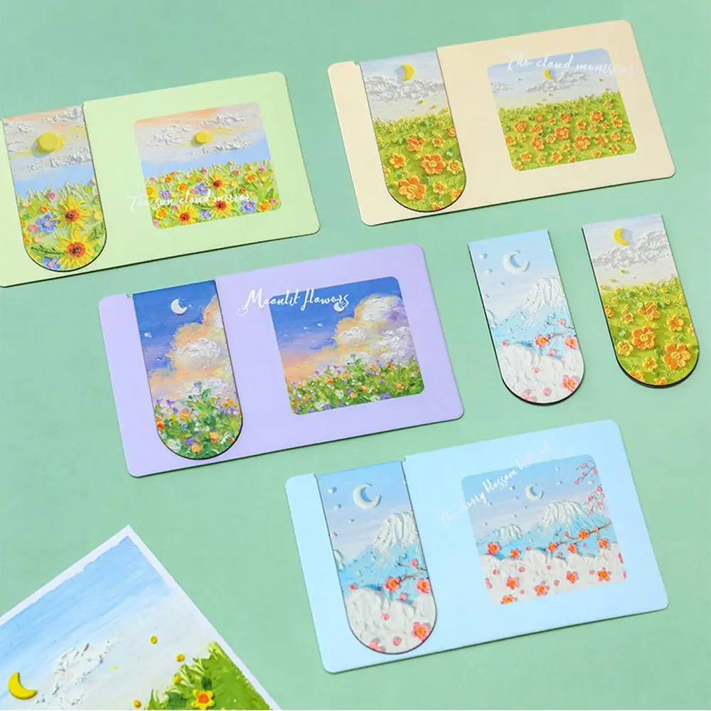 ページアクセサリー 学用品 読書補助具 ペーパークリップ フラワーシー マグネットブックマーク ブッククリップ ページラベル マグネットブッククリップ
