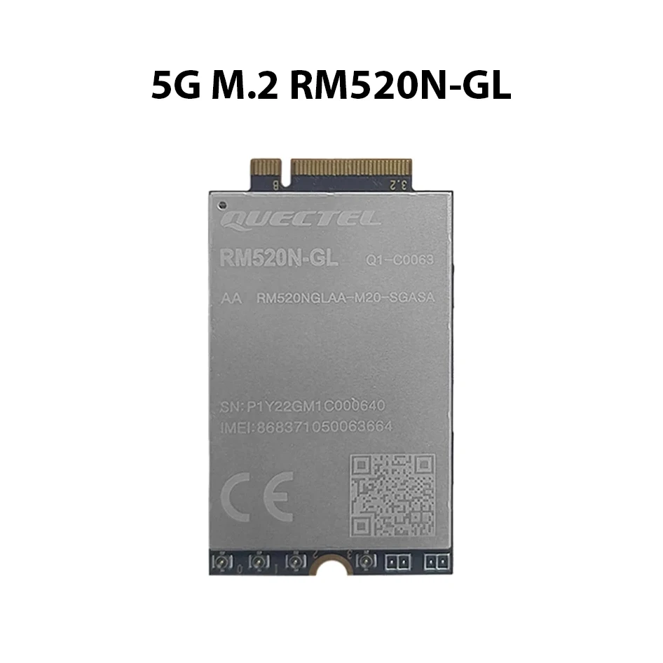 Wiflyer 5G Module M.2 Slot for WIFI Router M.2 Connector GNSS NR Sub-6GHz IoT RM520N-GL CAT20 Modem 4G CAT12 EM160R-GL