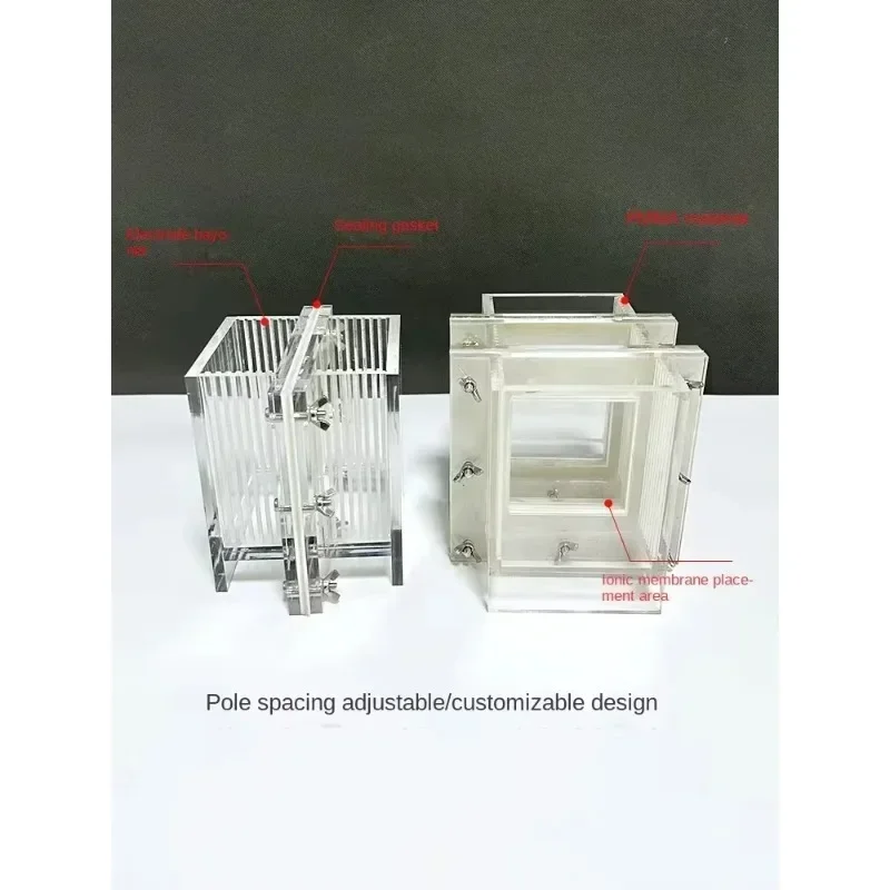 Organic Glass Electrolytic Diaphragm Cell Electrochemical Reaction H-type Electrolytic Cell/Non sealed, Two in Three, Openable