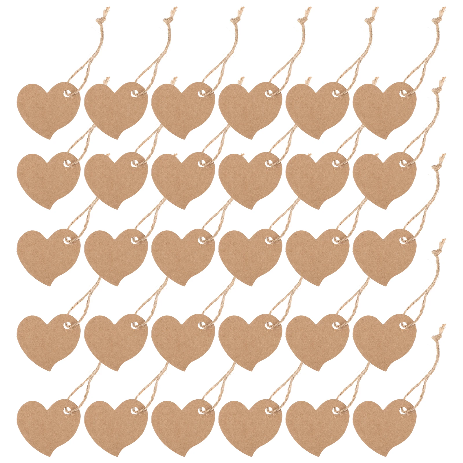 

Kraft Paper Heart Gift Tags Hole Hanging Valentine Day Decor romantic heart shaped design gift labels bookmarks tags Valentines