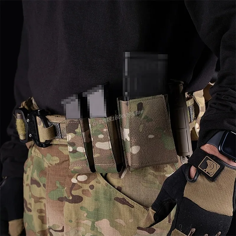 Tactical GBRS Style Magazine Pouch 556 762 9mm Glock M4 AK MAG Pocket MOLLE Elastic Bag Airsoft Hunting Belt Vest Accessories