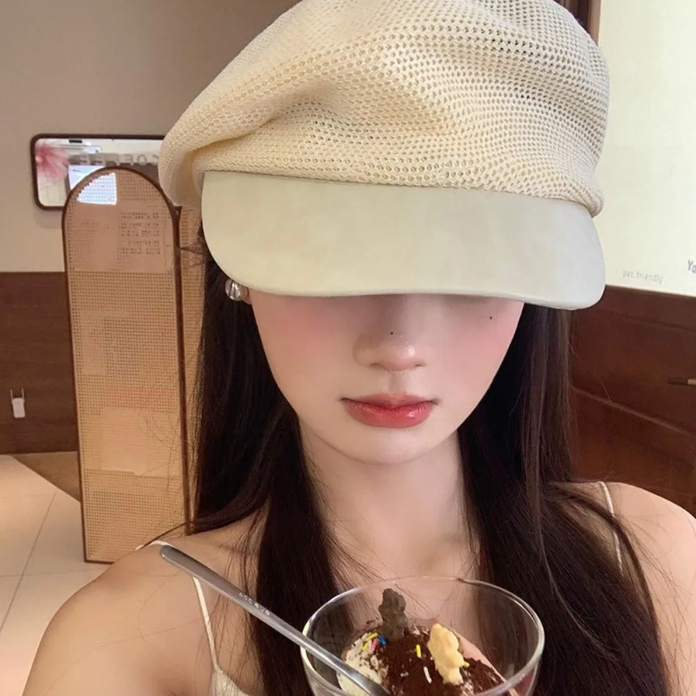 

Корейский вязаный берет-бини Y2K, тонкий, дышащий, универсальный, в стиле стритвир