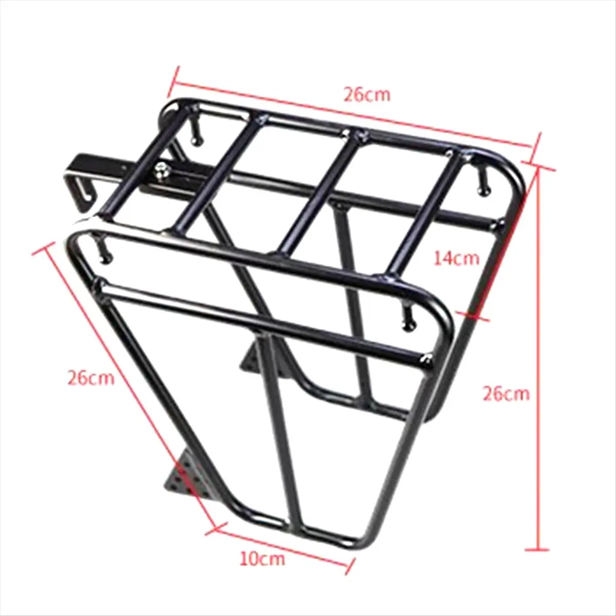 

ONGE Front Cycling Rack for Cycling Touring Carrier Racks for Mountain Road Cycling Front Pannier Rack for Cycling Black