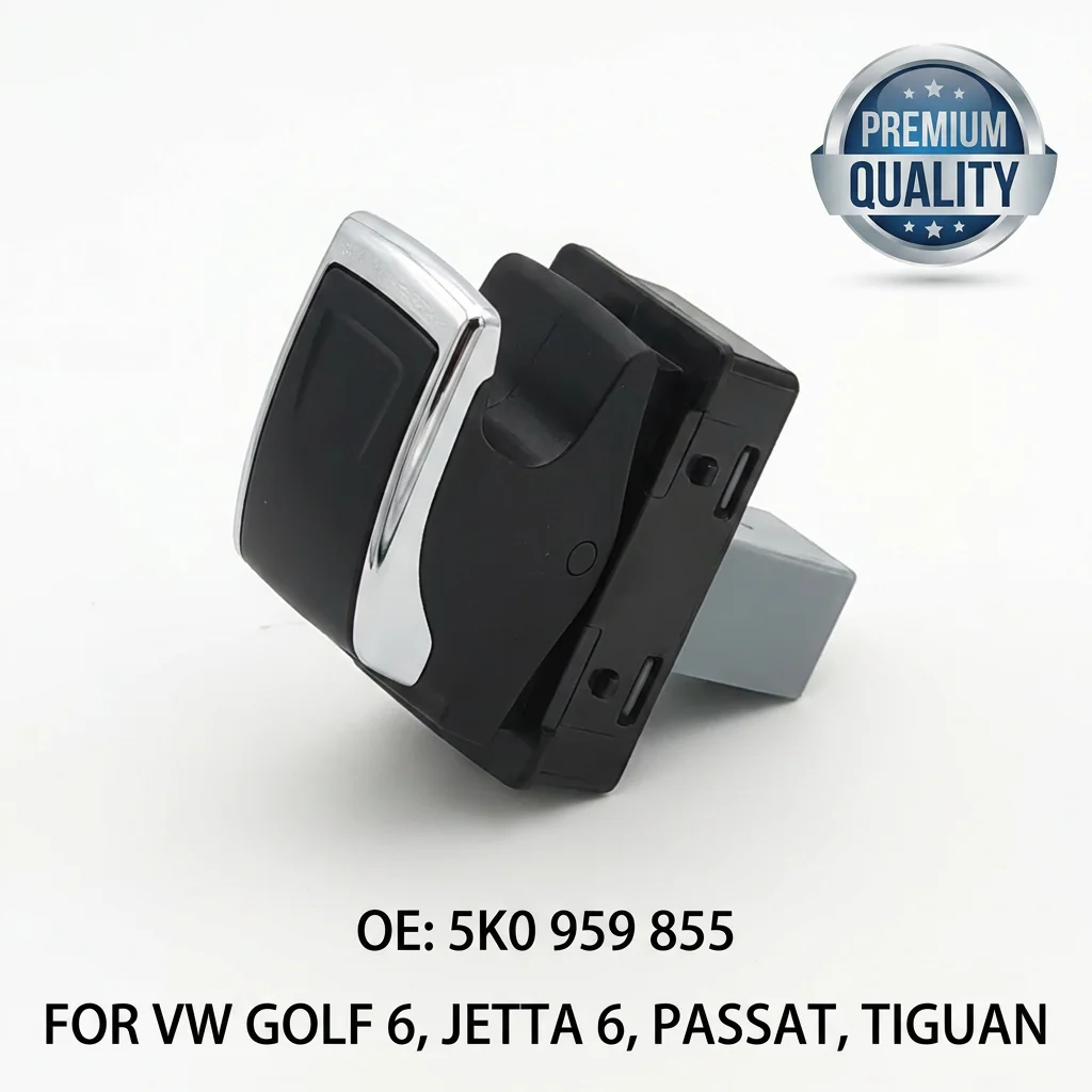 5K0959855 Chrome Single Window Switch for VW Golf MK6 Jetta MK6 Passat B6 B7 Tiguan Touran Amarok 5K0 959 855