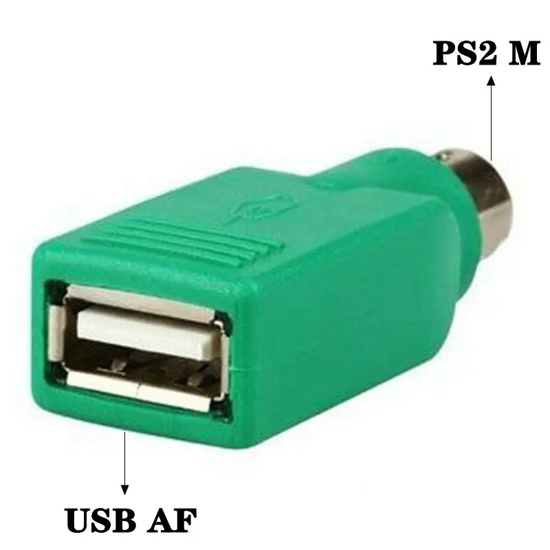 PS/2 Male Female to USB A Male Female Adapter Circular Port to U Port for USB Keyboard/Mouse Conversion