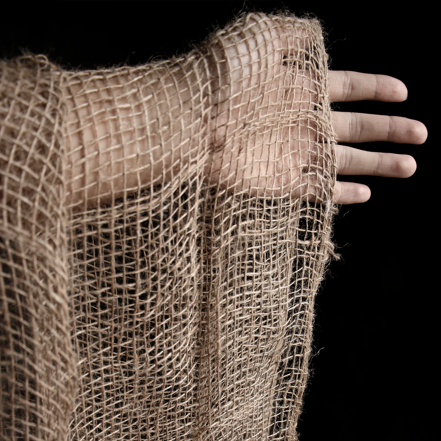 

Fine Linen Yarn, Hollow Woven Perspective Mesh, Environmentally Friendly Linen Fabric, National Style Retro Background Decorativ