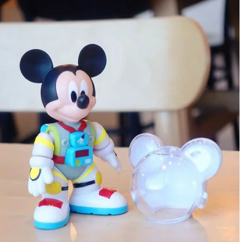 Disney Mickey Criativo Kawaii Figura Anime, Espaço Boneca Astronauta, Movie Holiday Gift, Personalizado, Desenhos animados bonitos, Ornamento de mesa