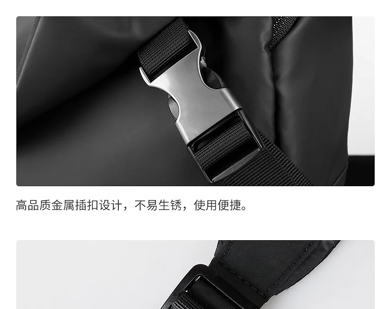 Kingsons Business Backpack For Men 15.6 inch Laptop 2025 Concise Design 180° Open Up USB-C Fast Charging Port Waterproof Black