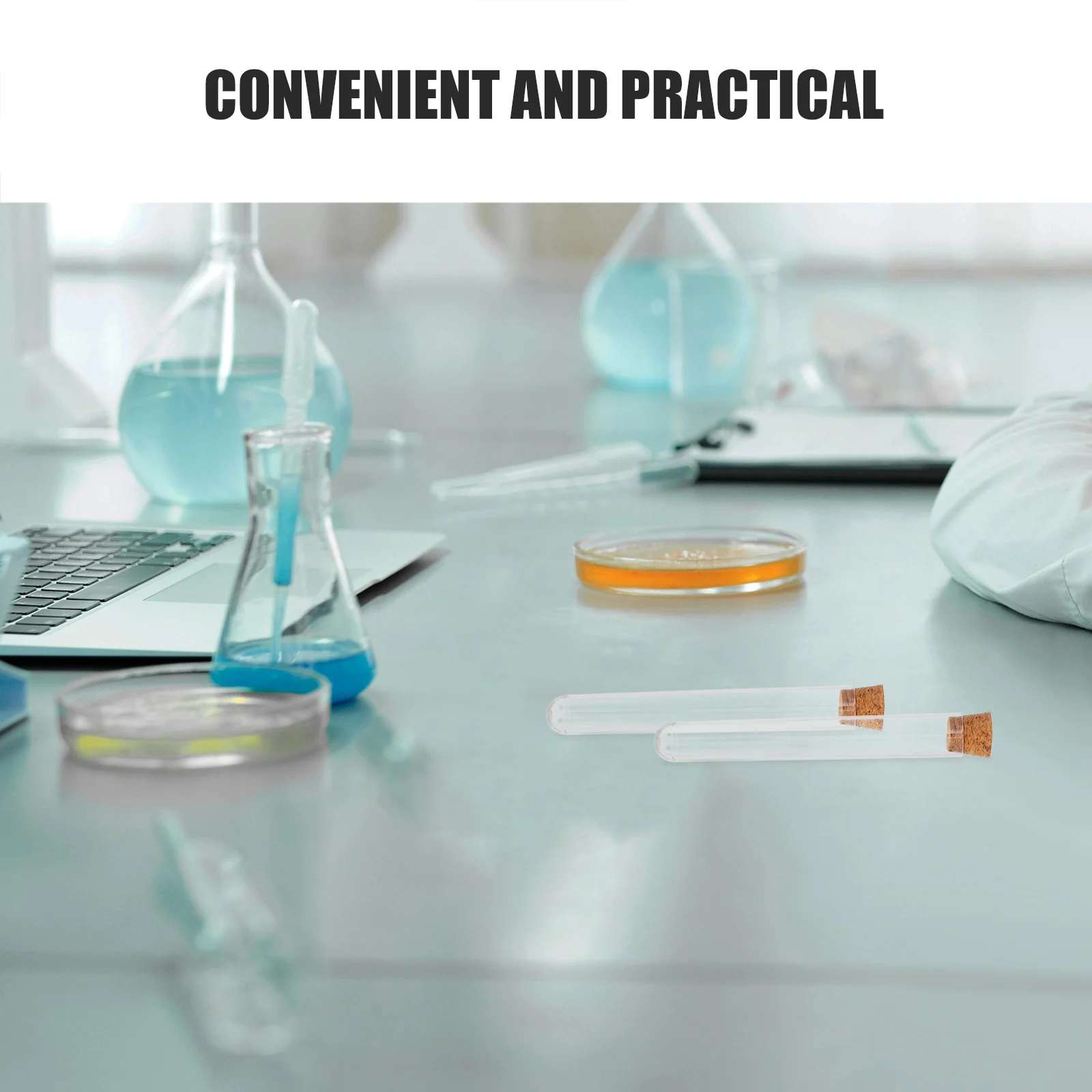 

50pcs Plastic Test Tube 13Ml Clear Storage Container For Lab Science Plant Propagation Jewelry Beads Candies Samples Vial With