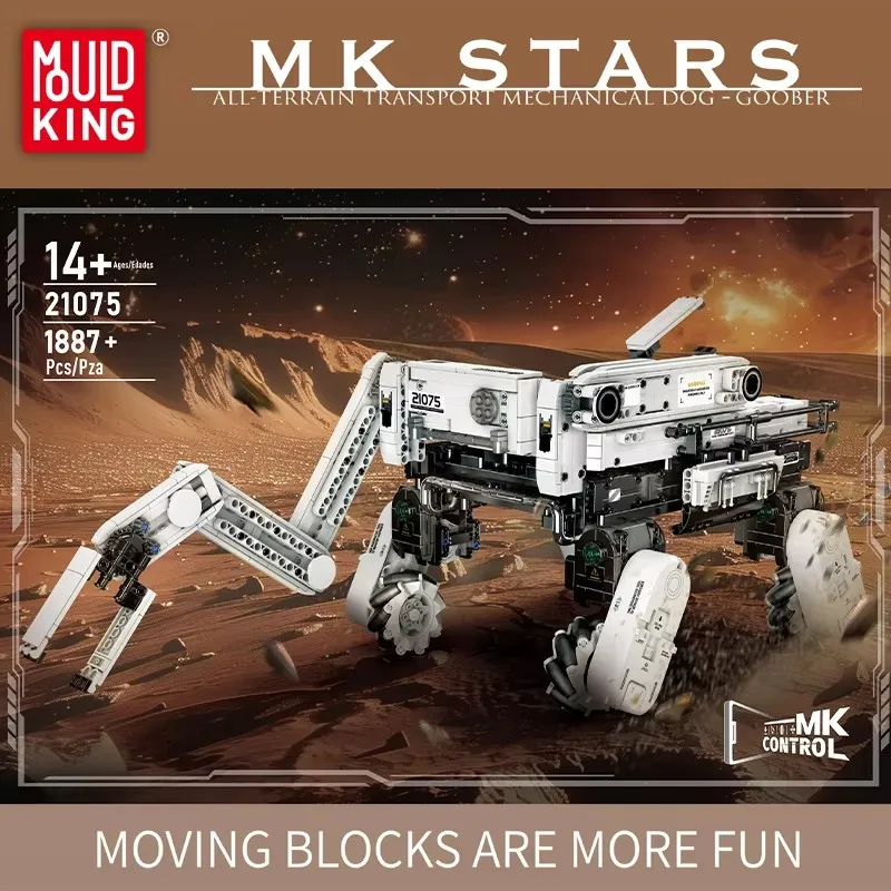 Mould King 21075 Technical Building Blocks The Remote Control Dynamic Omniterrain Guardian System Model Set Kids Christmas Gifts