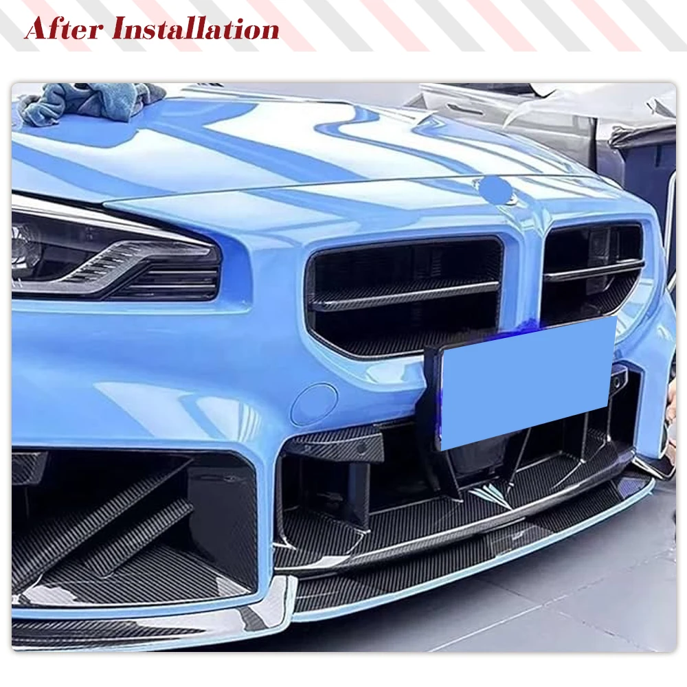 Prepreg Dry Carbon Fiber Car Front Air Vent Intake Inserts Covers Racing Grille For BWM 2 Series G87 M2 Coupe 2023UP Body Kits