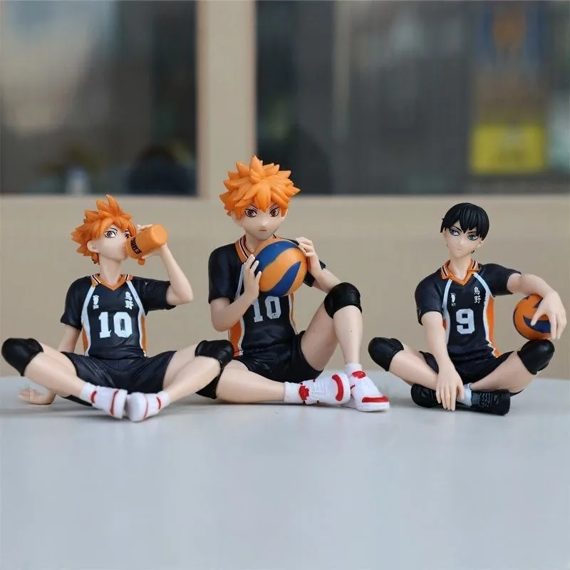 ฟิกเกอร์อนิเมะ ไฮคิว!! ฮินาตะ โชโยะ คาเงยามะ โทบิโอะ ท่าทางนั่ง โมเดล PVC ของสะสมตกแต่งโต๊ะทำงาน ของเล่น