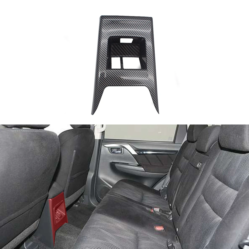 Rear AC Vent Cover ABS Carbon Fiber Color for Mitsubishi Pajero Montero 2016-2026