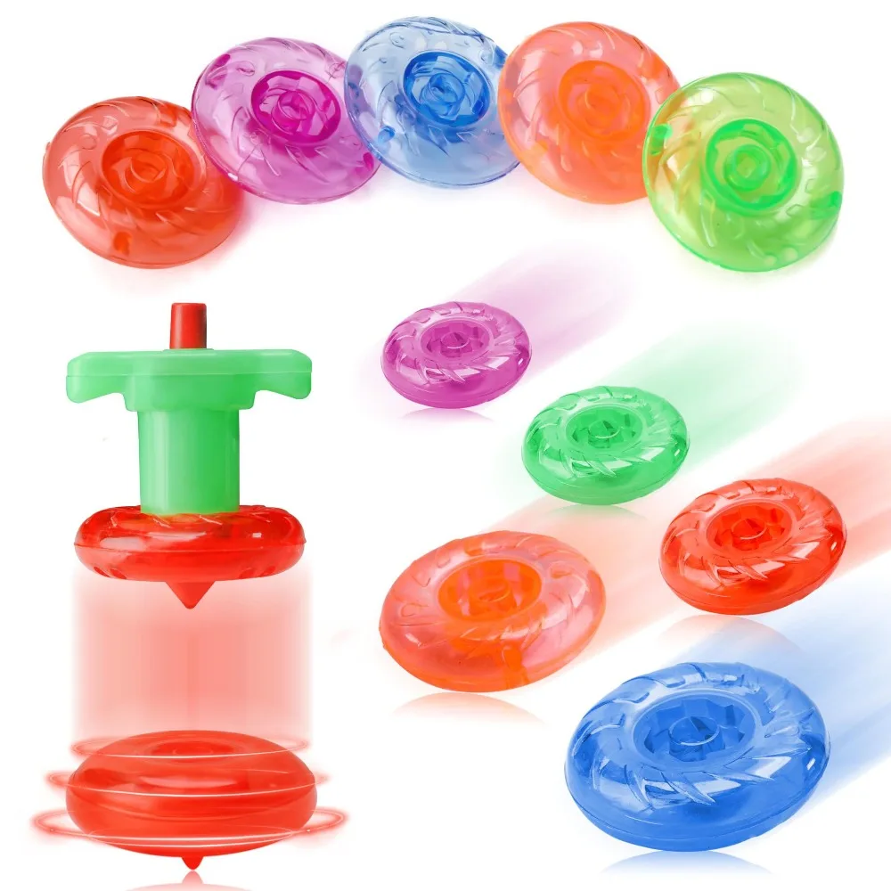 Mini Trompo Giratorio de 6/12/18 Piezas, Regalo para el Día del Niño, Fiesta de Cumpleaños, Regalo de Regreso a Clases, Relleno para Bolsas de Regalo y Cajas del Tesoro