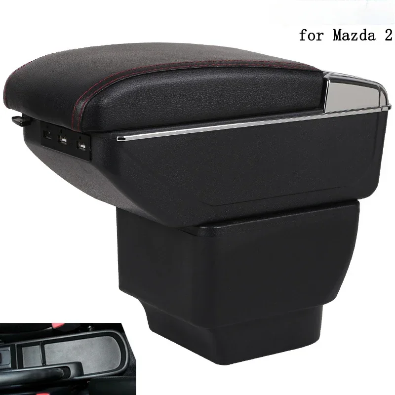 

For MAZDA 2 Armrest For Mazda 2 Demio Car Armrest box Retrofit Car Accessories Interior details Simple installation