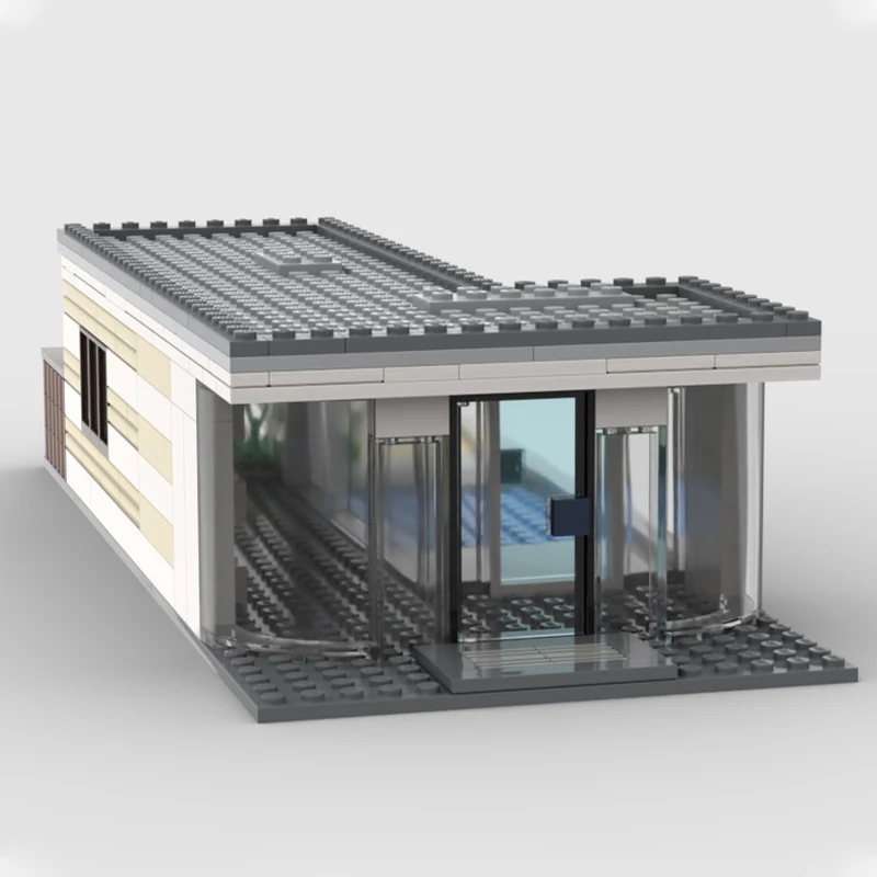 

264PCS MOC Street View Family Pool House Model Custom Building Blocks Architecture DIY Assembly Display Gift Collectible Set Set
