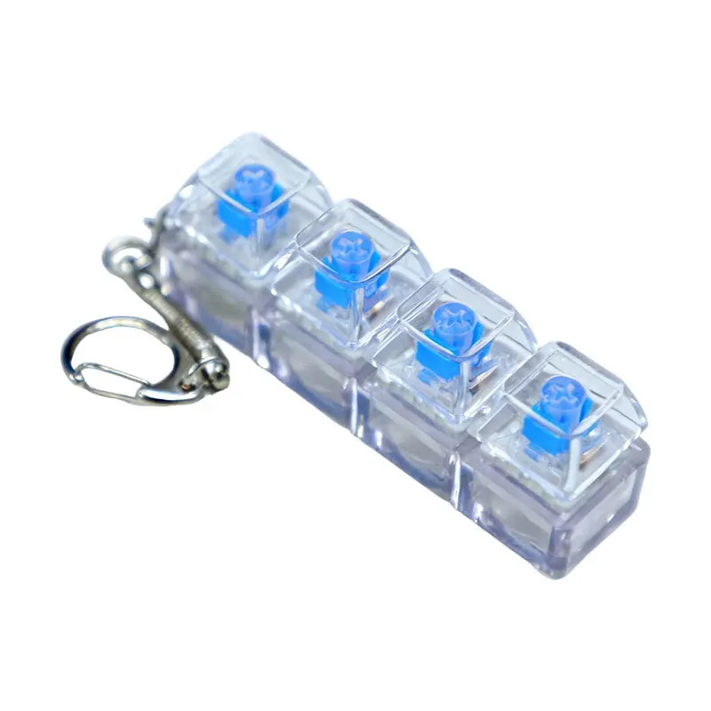 Teclado de Dedo de 3/4/9 Teclas, Botón de Teclado, Juguete Antiestrés, Gadget de Descompresión, Llavero Fidget, Accesorios para Bolsos de Adultos