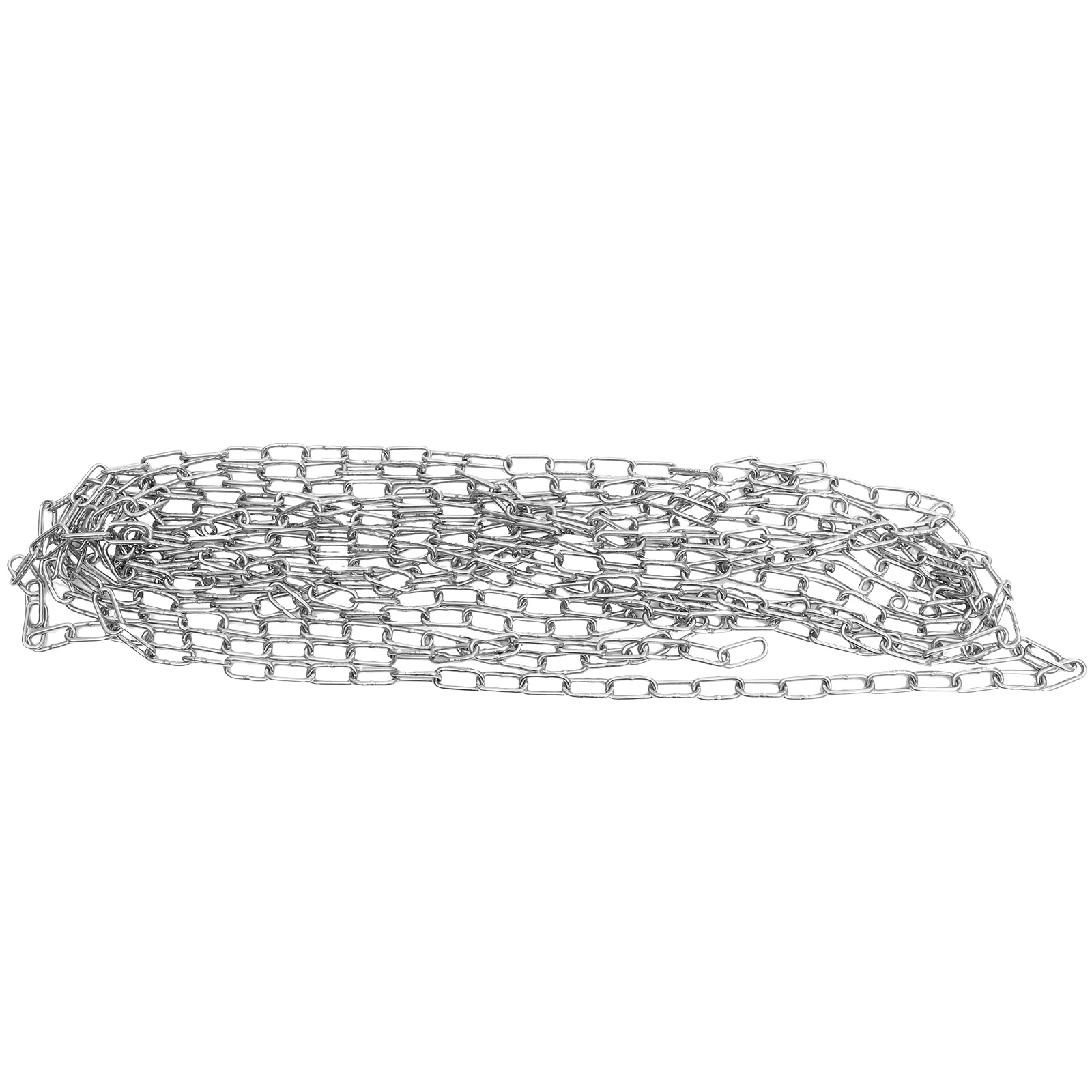 

Silver 1 Inch Chain Links 25 Feet Long 2.5mm Galvanized Iron Stable Barrier Suitable Indoor Outdoor Malls Supermarkets