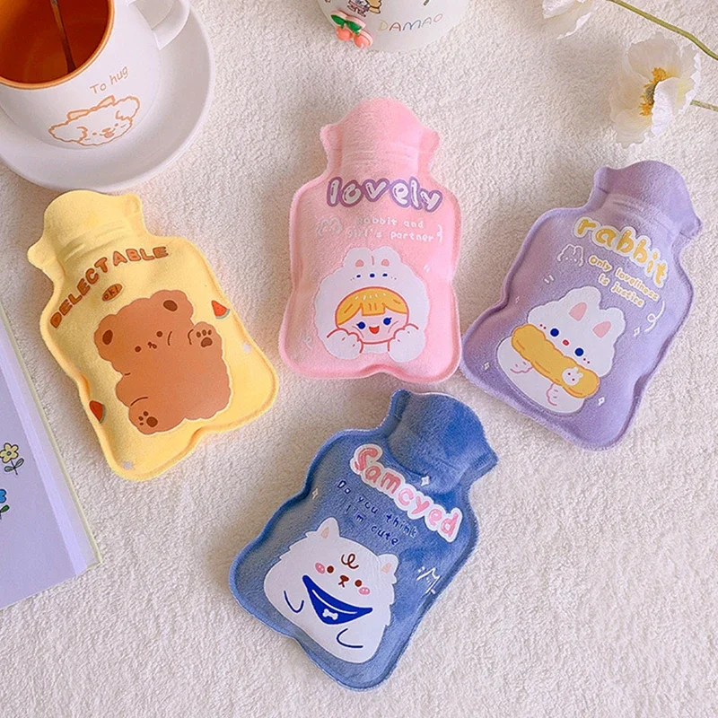 1Pc Lovely Cartoon Hand Po Warm Water Bottle Mini Hot Water Bottles Portable Hand Warmer Girls Pocket Hand Feet Hot Water Bags