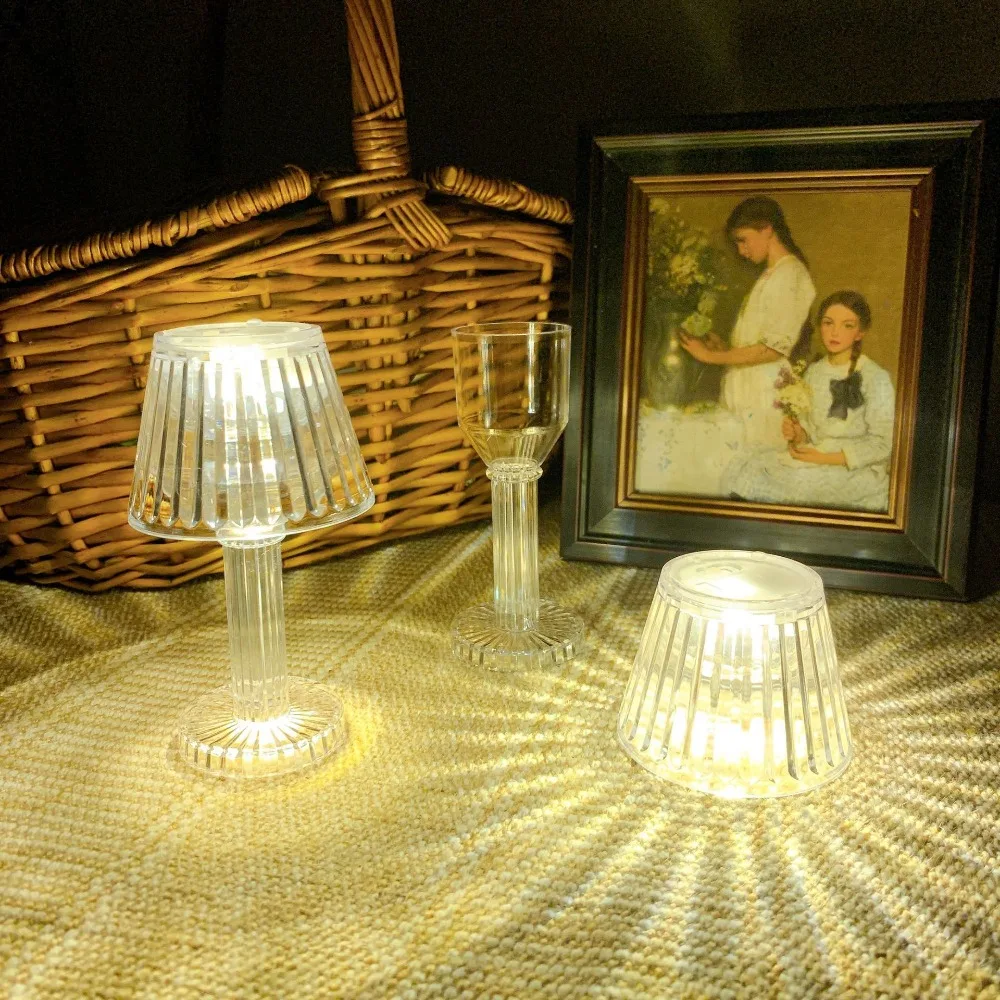 Lampe LED en cristal avec contrôle tactile, ambiance romantique, luminaire décoratif d'intérieur, idéal pour une chambre à coucher, un Bar ou un Restaurant