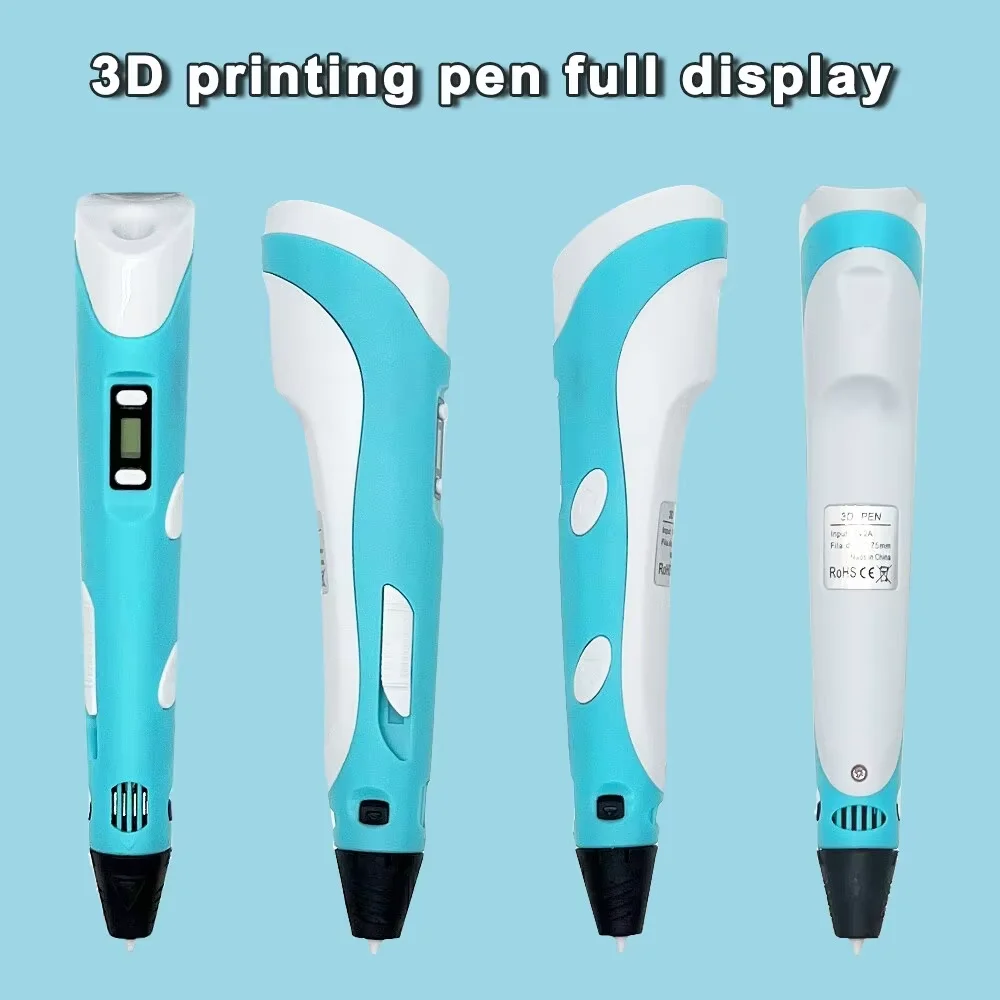 3D P1 3D-printpen met display - Inclusief 3D-printpen, kleurrijke PLA-filamenten, 3D-pennenset voor kindercadeau