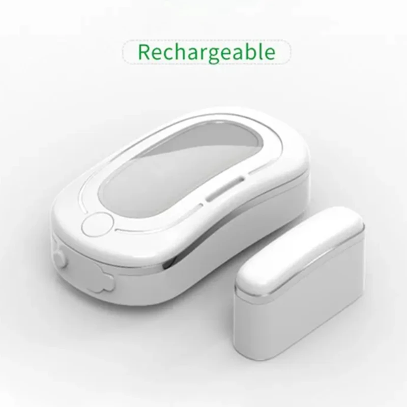 Tuya Zigbee Sensor Inteligente Porta e Janela, Sensor Ímã Sem Fio, Recarregável, Alexa, Azul