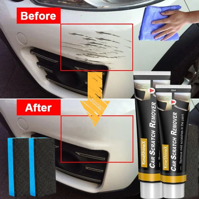 30/60ml Car Scratch Remover Paste Auto Paint Repair Polishing Cream With Sponge Quick Remove Minor Scratches Stains Car Care