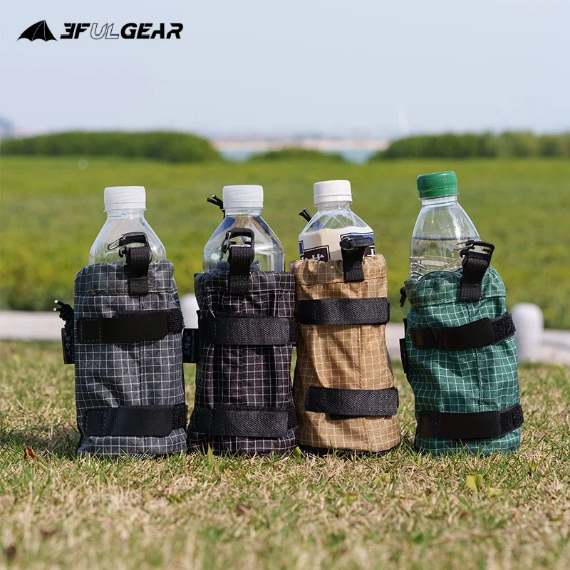 

3F UL Gear Outdoor Portable Travel Water Bottle Bag Ultralight UHWMPE Shoulder Strap Water Bottle Bag External mounting Bag