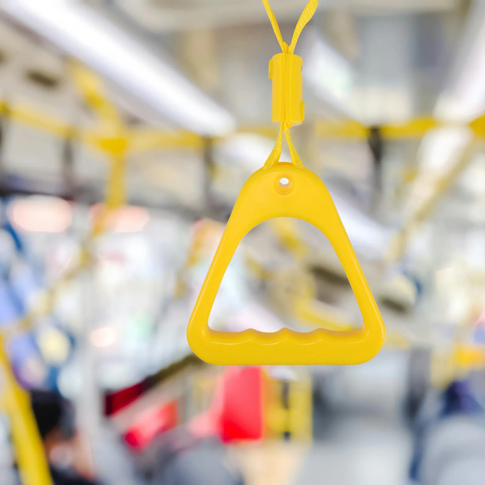 Yellow Subway Handrail Ring Portable Mobility Aid for Elderly Elderly Assistance Public Transport Grab Handle Vehicle Support