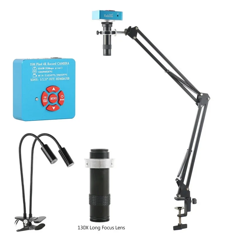 Caméra Microscope Électronique 48MP 4K 1080P USB 2.0 - Zoom 5x Pour Soudure Et Réparation