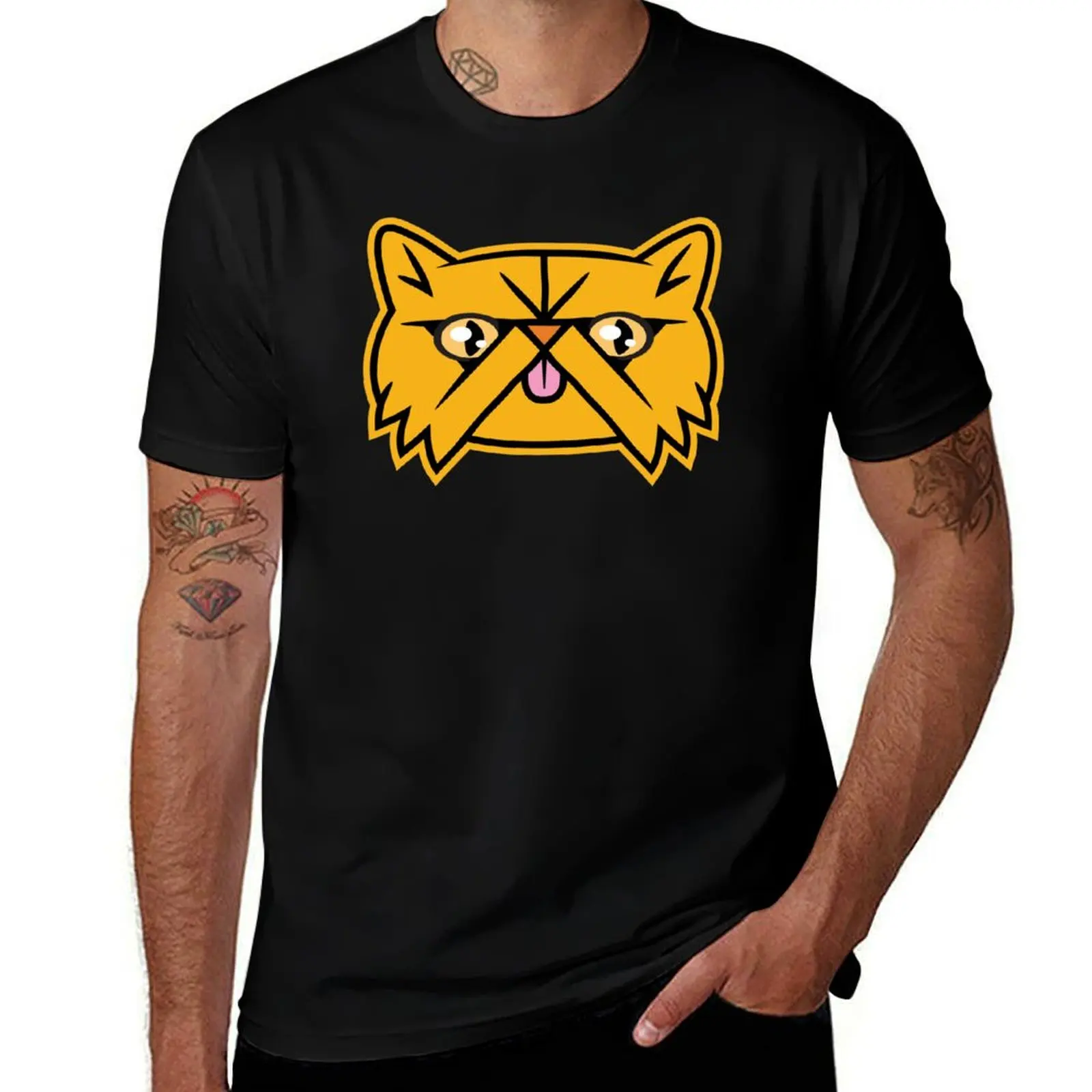 

Smooshed face Orange Tabby Persian Cat with Tongue sticking out T-Shirt man t shirts graphic funny t shirts man T-Shirt