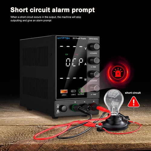Imagen 2 del producto Wanptek fuente de alimentación de laboratorio 30V 10A 60V 5A 120V 3A ajuste del codificador voltaje corriente regulador de voltaje fuente de alimentación CC