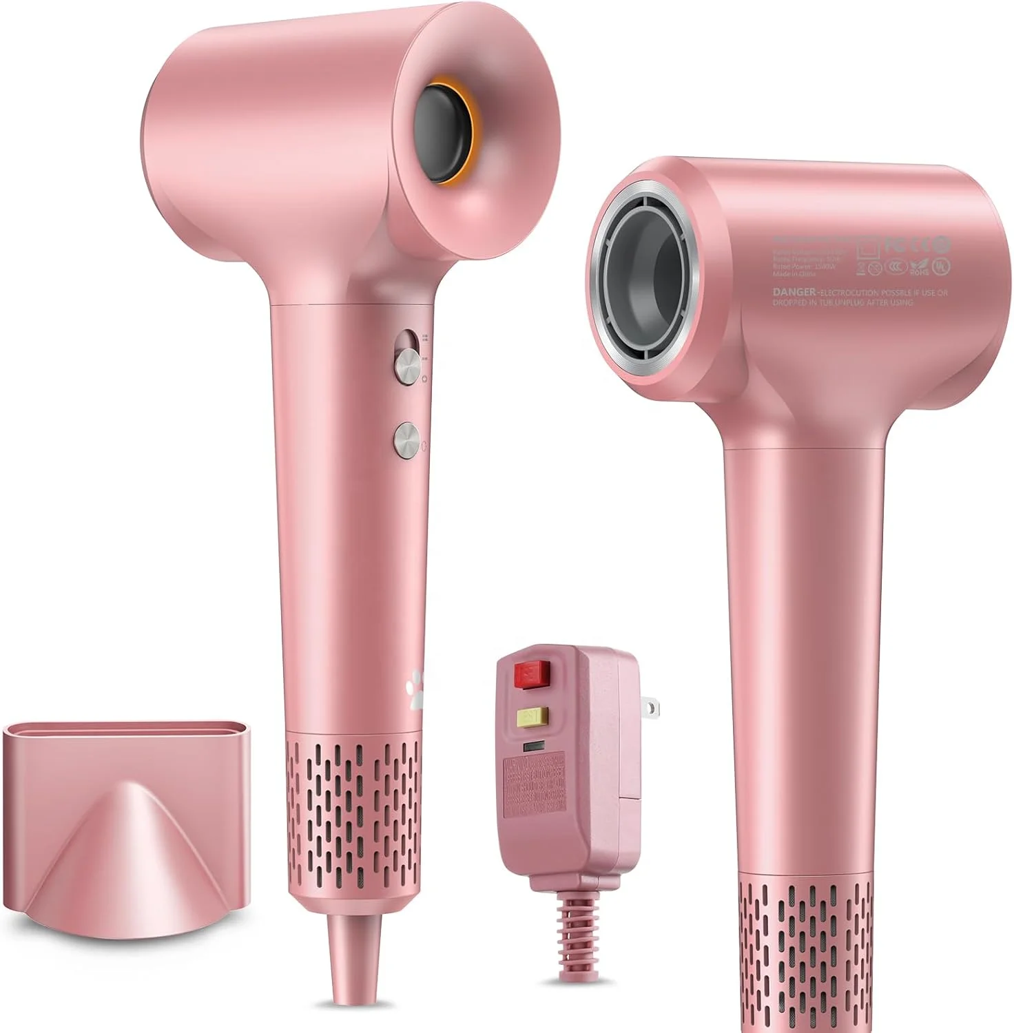 

110000 RPM High-Speed Brushless Motor Fast Drying Blow Dryer 200 Million Negative Ions Hair Dryer for Home or Travel