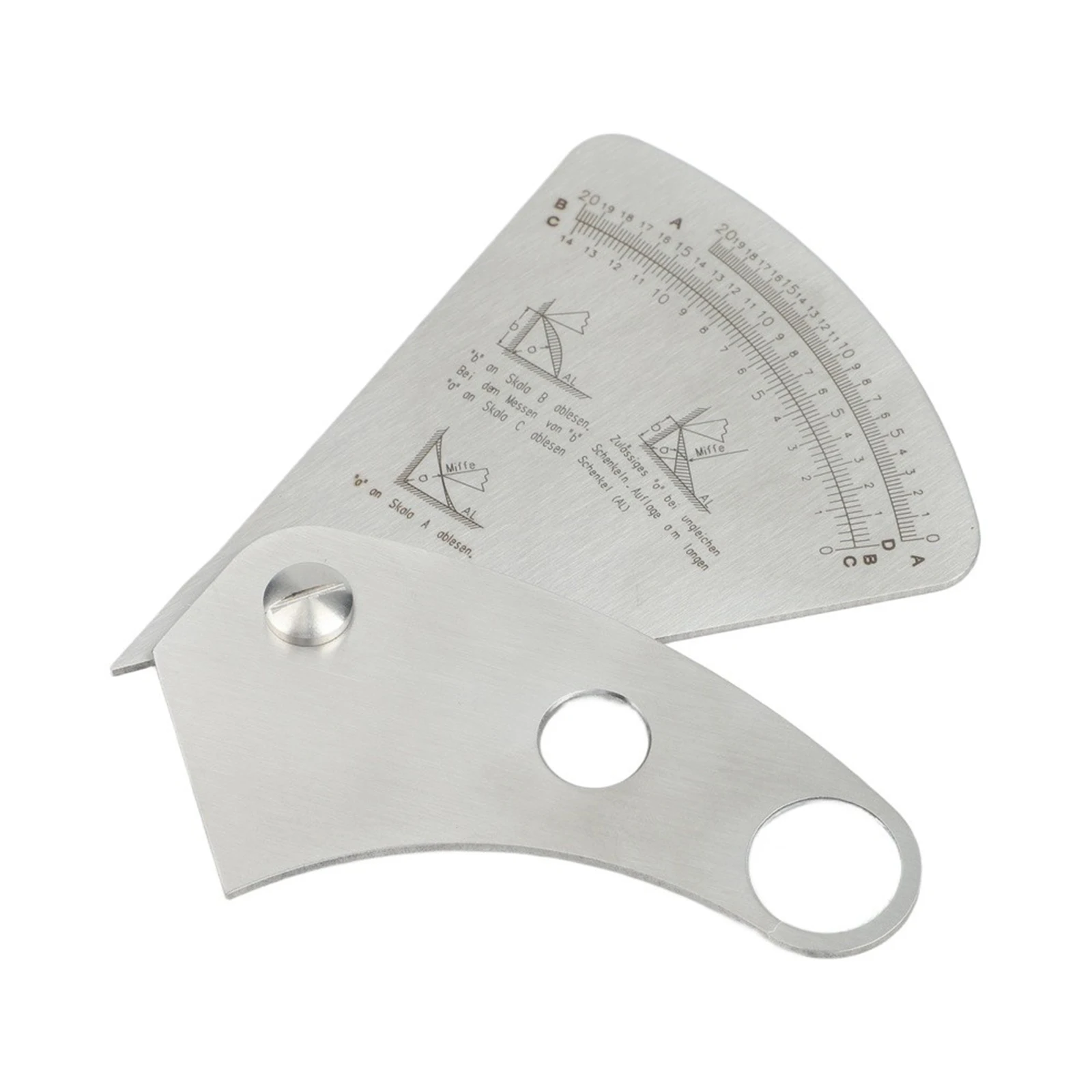 0 To 20mm Welding Gauge Welding Gauge 180mm Long Stainless Steel Gauge 0-20mm Measurement Range 0.01mm Accuracy Engraved Scale