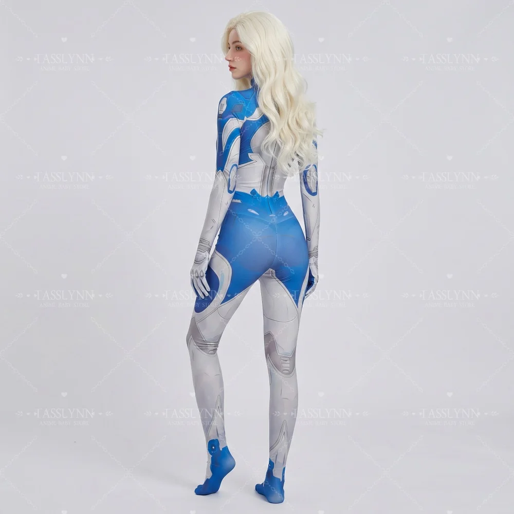 Invisible Woman Sue Storm Cosplay Zentai Bodysuit Sue Storm Cosplay Superhero Costume for Halloween Movie Roleplay Costume view 6