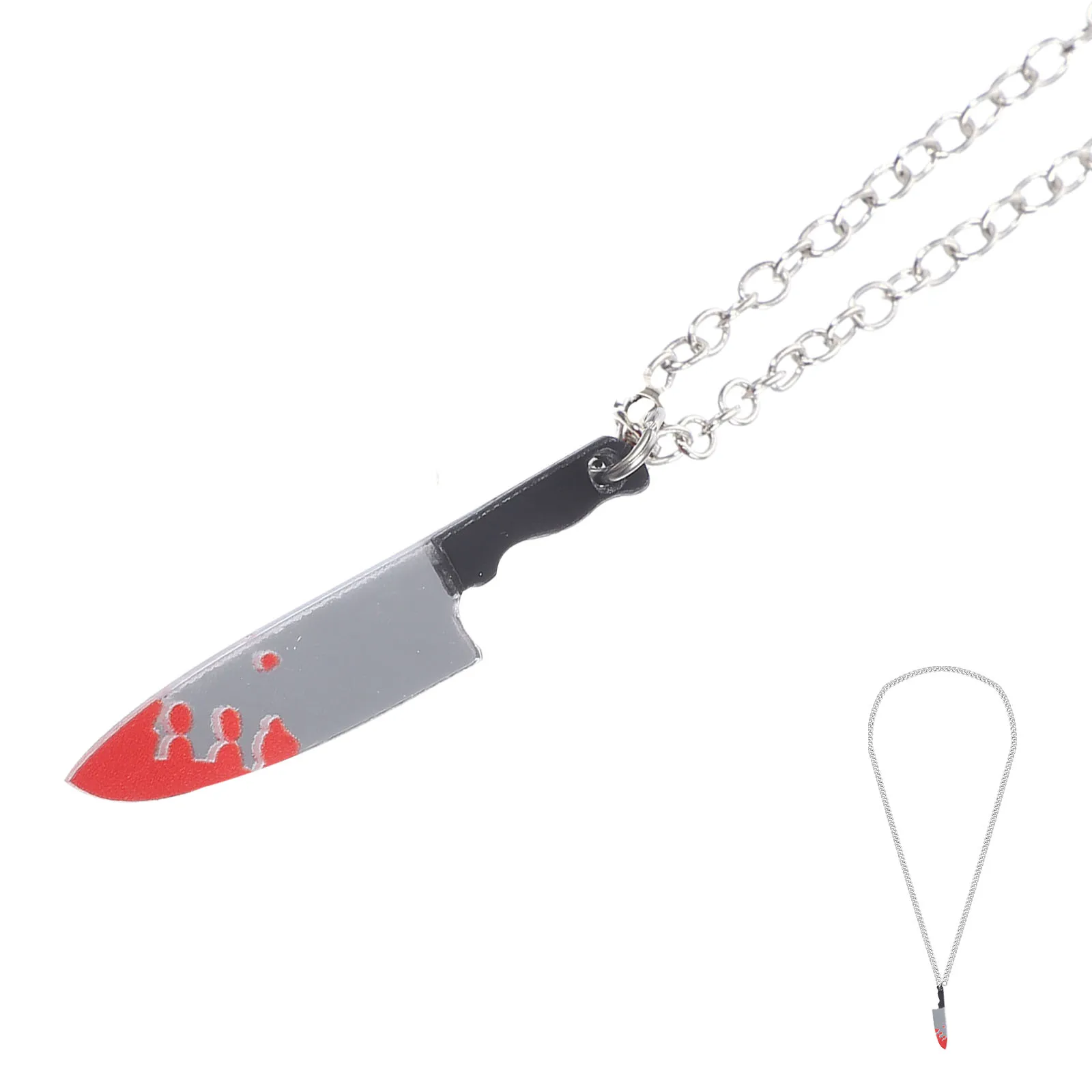 

Simulation Knife Necklace Goth Accessories Blood Drip Costume Jewelry Women Pendant Stylish Gothic Cool