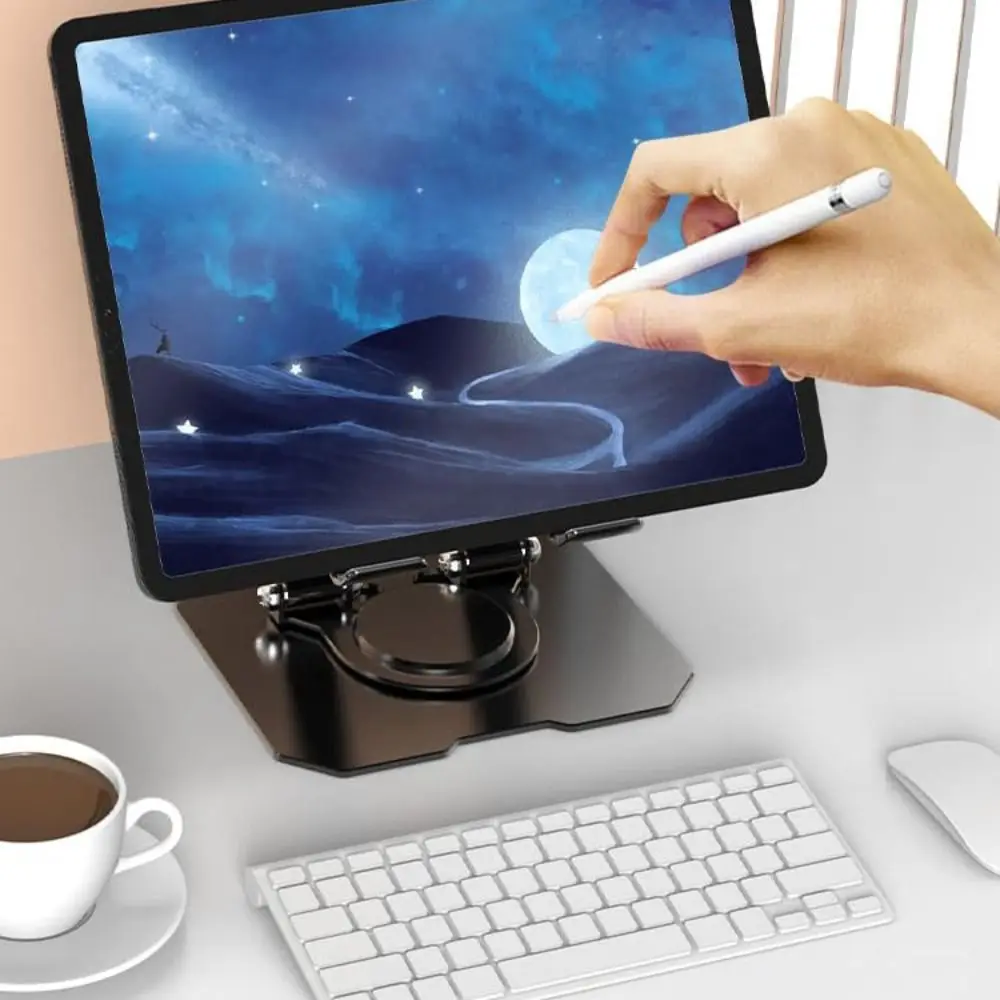 قابل للتعديل 360 درجة دوران سطح المكتب حامل لوحي تبديد الحرارة متعدد زاوية حامل سطح المكتب قاعدة مضادة للانزلاق قابلة للطي