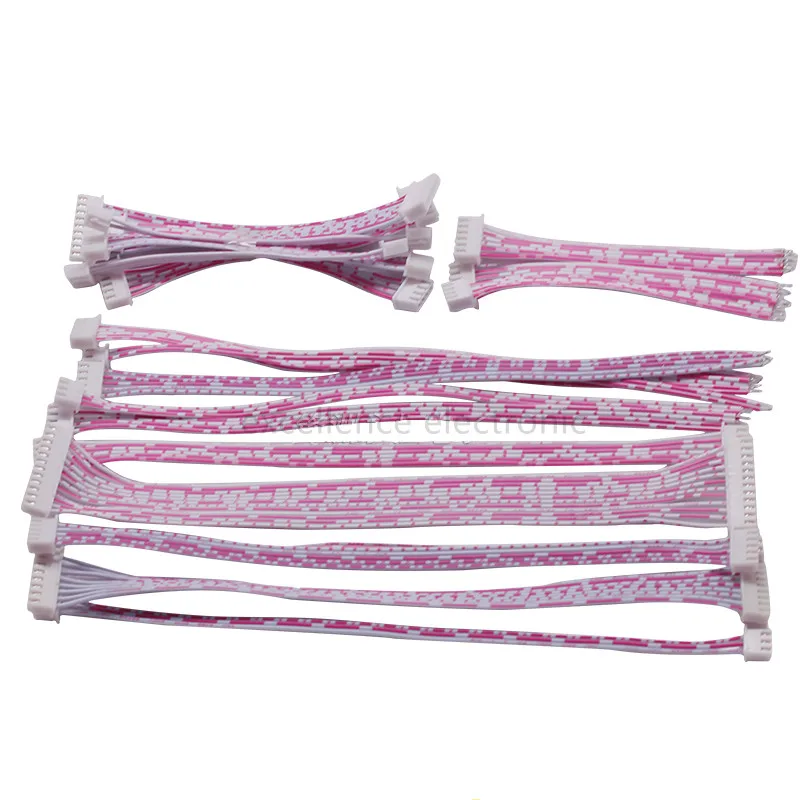 50 SZTUK 2.54mm XH2.54 Złącze żeńskie Kabel zaciskowy 10cm 20cm 30cm 2p 3p 4p 5p 6p 7p 8p 9p 10p 11p12p Przewód pojedynczy/podwójny głowica