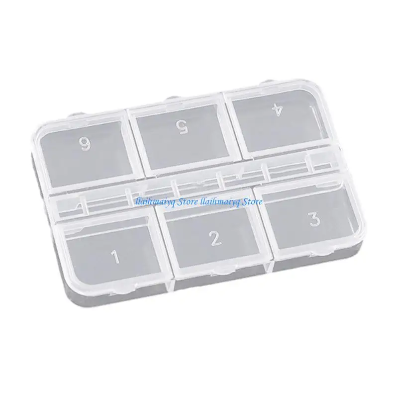 573B Modern Profile Storage Container For Nail Art Supplies Travel Ready Craft Organization