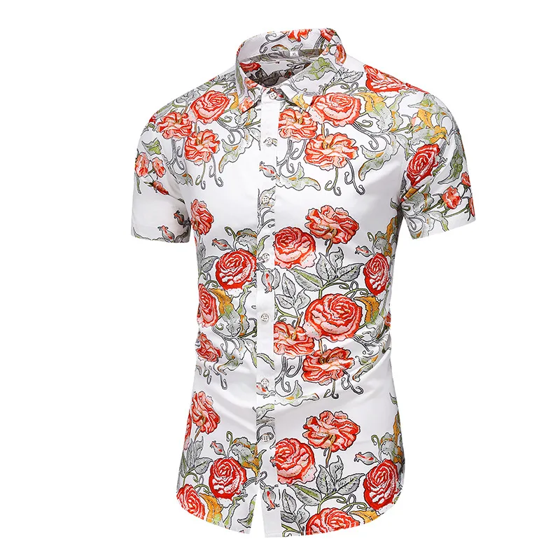 

Mens Shirts and Blouses Hawaiian Shirt Men Luxury Men's Clothing Korean Popular Clothes T-shirts Man Tiki Beach Short Sleeve