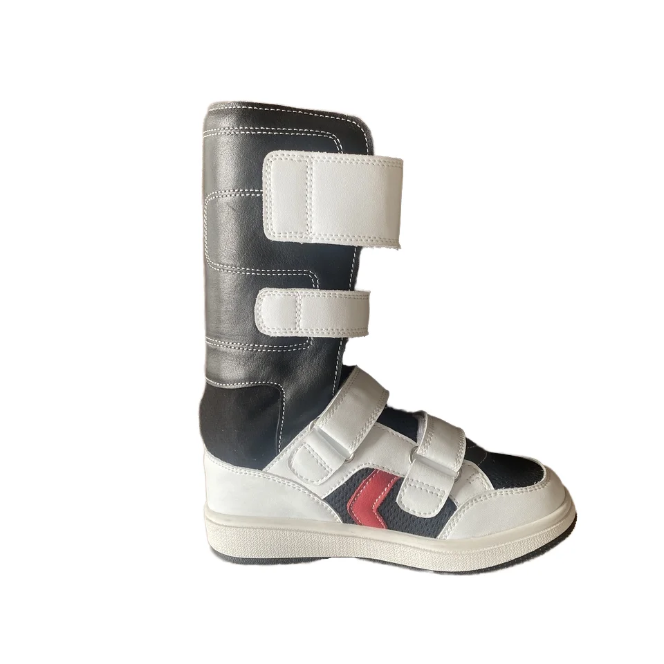 Children's Breathable High Top Orthotics Shoes For Cerebral Palsy Corrective Rehabilitation Equipment In White