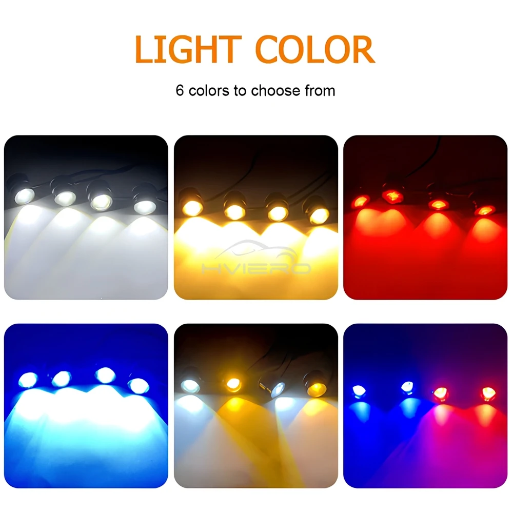 4 in1 Car LED Network Flash Wireless Remote Control Day Running DRL Eagle Eye One Tow Four 16 Mode Truck Motorcycle DC 12V Light