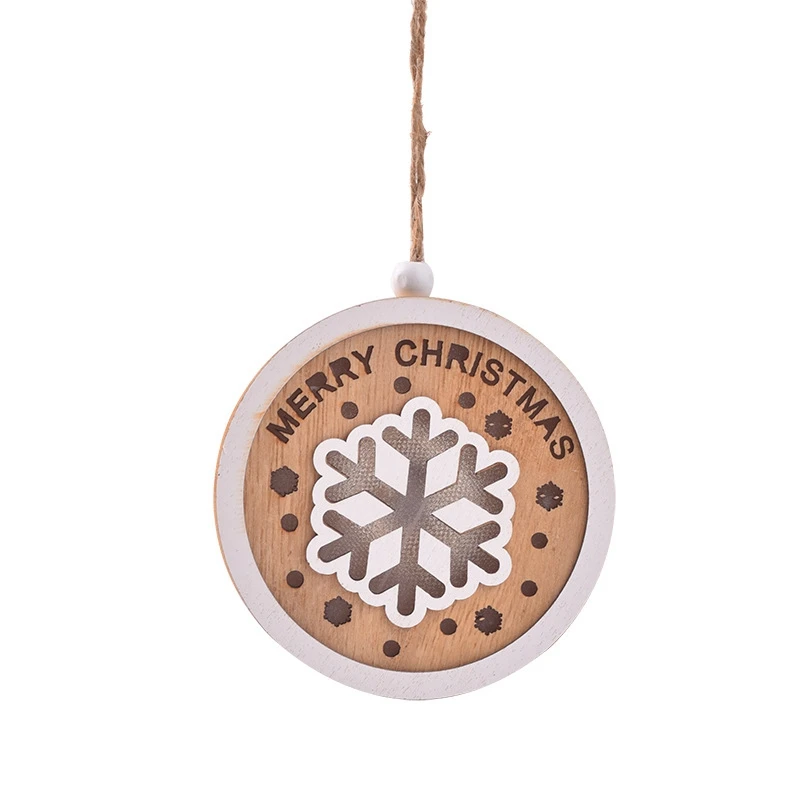 Ciondolo albero di natale, ornamenti di buon natale, segno di legno rotondo di buon natale segno di legno riutilizzabile per la parete della porta facile da usare