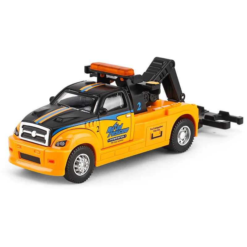 1 قطعة مقطورة محاكاة مصغرة لعبة مجسمة الصبي الكرتون نموذج سيارة معدنية دييكاست التراجع مقطورة لعب الأطفال سيارات لعبة الهدايا