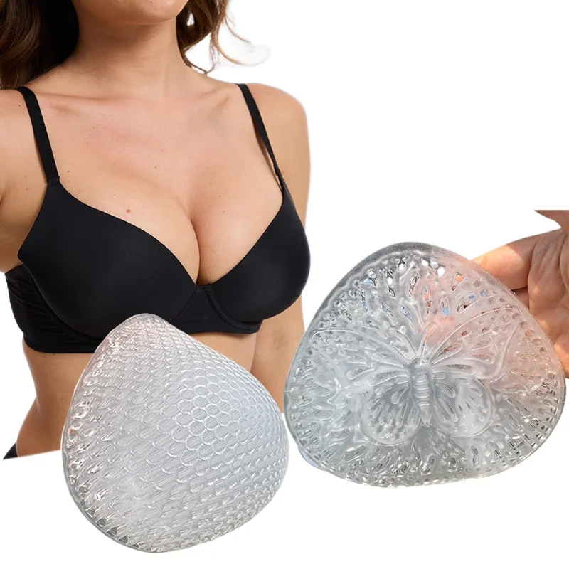 

1 piece Butterfly Silicone Bra Inserts and Breast Enhancers Quick-drying Clear silicone swim form