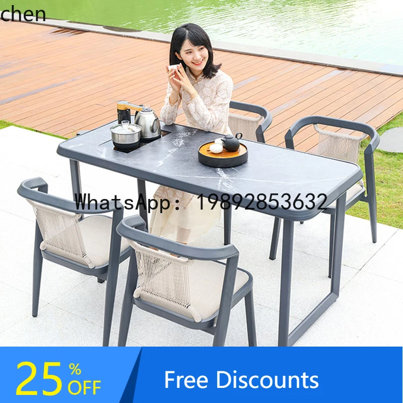 

. Balcony tea table and chair combination modern simple small apartment living room household small tea table tea table