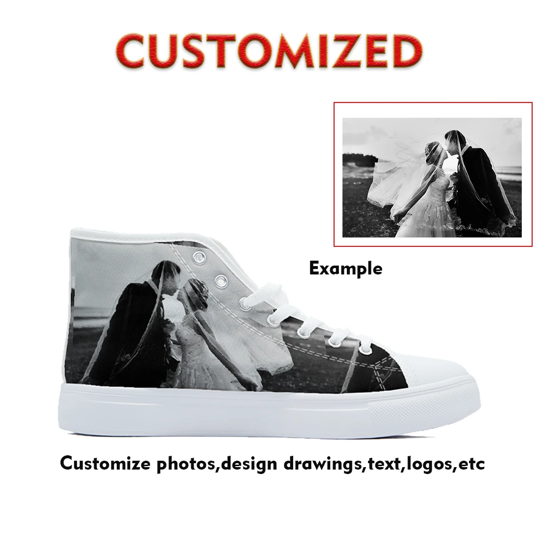 

Customizable high quality canvas shoes perfect gifts for couples family colleagues and friends Corporate group customization
